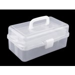 Prima-obchod Plastový box / kufřík 20x33x15 cm rozkládací, barva 1 transparent – Zboží Dáma