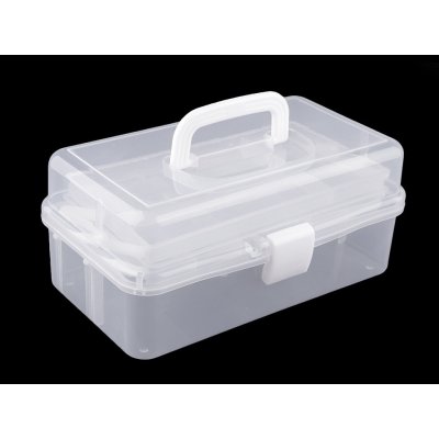 Prima-obchod Plastový box / kufřík 20x33x15 cm rozkládací, barva 1 transparent – Zbozi.Blesk.cz