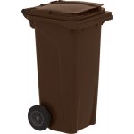 PK Group Plastová popelnice 120 l hnědá – Zboží Mobilmania