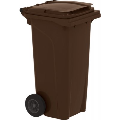 PK Group Plastová popelnice 120 l hnědá – Zboží Mobilmania