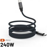 Fixed FIXDBP-CC12-GR Nabíjecí a datový opletený s konektory USB-C/USB-C, PD 3.1, 1,2m šedý – Zboží Mobilmania