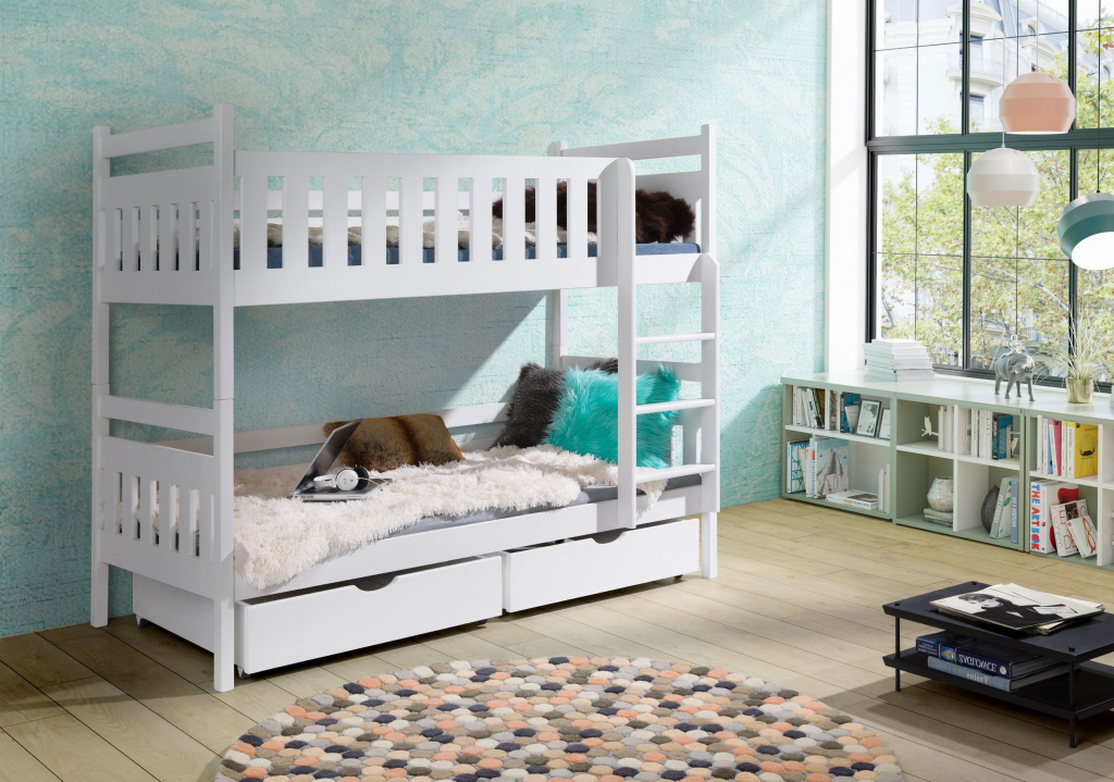 DP - Detske postele Ada Patrová s úložným prostorem Barva Bílá