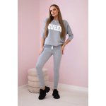 Fashionweek dámská sportovní tepláková souprava Queen K66977 grafit – Zboží Dáma