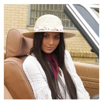 Karpet Dámský slaměný klobouk s mašlí originál 2865 – Zboží Mobilmania