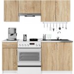 DobreSny Kuchyňská linka Lima 1,8 m bílá / dub sonoma – Zboží Mobilmania