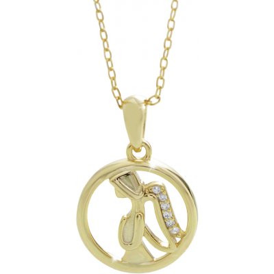 JSB Bijoux Anděl v kruhu s kubickými zirkony pozlacený 92300436g-cr (Ag925/1000, 2,5 g) – Hledejceny.cz