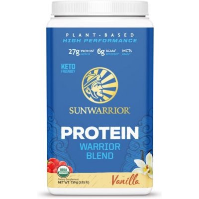 Sunwarrior Protein Blend BIO 750 g (Hrachový, konopný, goji protein) Příchuť: vanilka