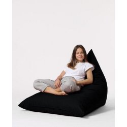 Atelier del Sofa Garden Bean Bag Pyramid Big Bed Pouf černá