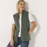 Fleecová vesta na zip bronzová – Zboží Mobilmania