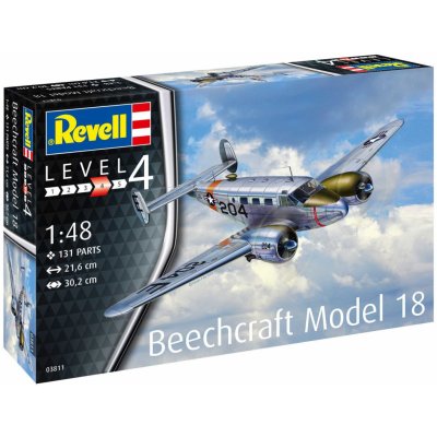 Revell Plastic ModelKit letadlo 03811 Beechcraft Model 18 1:48