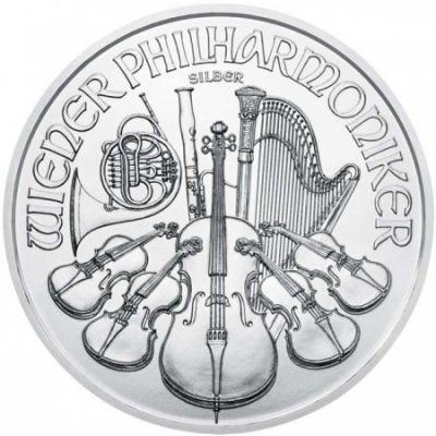 Münze Österreich Wiener Philharmoniker stříbrná rakouská mince 1 Oz