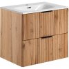 Koupelnový nábytek COMAD ADEL 82-60 oak, šířka 60 cm, dub votan/matná šedá