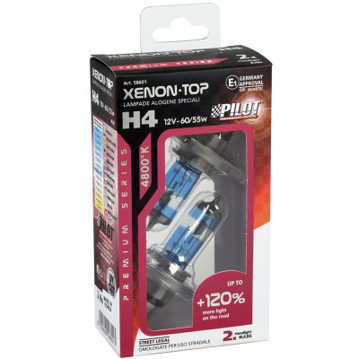 PILOT LAMPA Lampa Italy H4 12V P43t Xenon-Top +120% 2ks – Hledejceny.cz