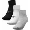 4F ponožky NOSH4-SOM302 3 Pack 27M+10S+20S/Cold Light Gray Melange/White/DeepBlac