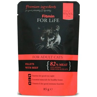 Fitmin Cat pouch adult beef 28 x 85 g
