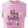 Dětské tričko dětské tričko s potiskem Big sister to bee sorbet