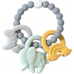 Saro Baby silikon kousátko Ele Fun Blue – Zbozi.Blesk.cz