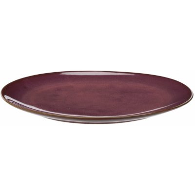 MADAM STOLTZ Servírovací talíř Plum Reactive Glaze 27 cm, růžová barva, keramika – Hledejceny.cz