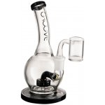 Groove Round Rig 17.8 cm Black and Clear skleněný bong – Zboží Dáma