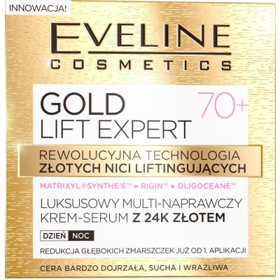 Eveline Cosmetics Gold Lift Expert luxusní multi nápravný krém 70+ 50 ml – Zboží Mobilmania