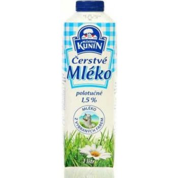 Mlékárna Kunín Čerstvé polotučné mléko 1 l