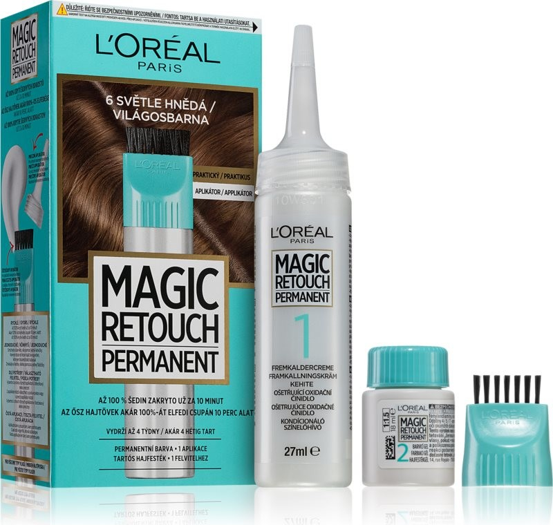 L\'Oréal Magic Retouch Permanent 6 Světle hnědá