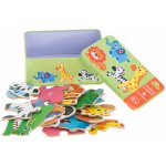 KIK v plechové krabičce Safari Zvířata 25 dílků – Zboží Dáma