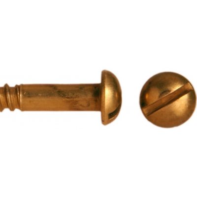 Vrut do dřeva mosazný, půlkulatá hlava, DIN 96 - 2.5x12 – Hledejceny.cz