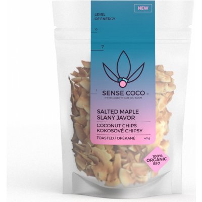 Sense Coco Bio kokosové chipsy slaný javor 40 g