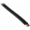 síťový kabel XtendLan KAB-PH4-cerny telefonní 4 žíly, černý, plochý, lanko, 1m