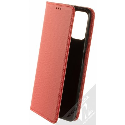 Pouzdro 1Mcz Magnet Book Black flipové Xiaomi Redmi Note 10, Redmi Note 10S, Poco M5s červené