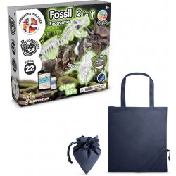 2 in 1 Fossil Excavation Kit V. Vzdělávací hra dodáváno se skládací dárkovou taškou 190T Námořnická modrá