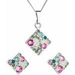 Pavona sada s krystaly Swarovski náušnice a přívěšek zelený kosočtverec 39126.3 chrysolite – Sleviste.cz