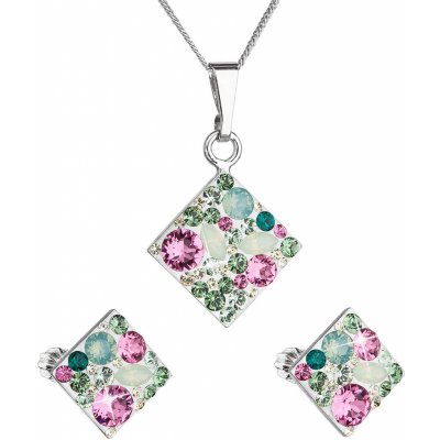 Pavona sada s krystaly Swarovski náušnice a přívěšek zelený kosočtverec 39126.3 chrysolite – Sleviste.cz