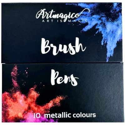 Artmagico Brush pens 10 ks metalické odstíny 181967 – Zboží Živě