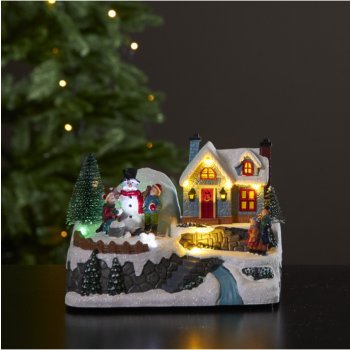 Star Trading Vánoční dekorace Winterville 7 LED pohyblivá svítící hrající