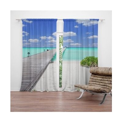 Sablio Závěs Molo na pláži: 2ks 140x250cm – Hledejceny.cz