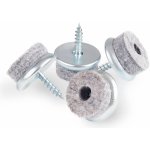 Walteco Filcový kluzák s vrutem, průměr 20mm, šedý, 4ks , 84989 – Sleviste.cz