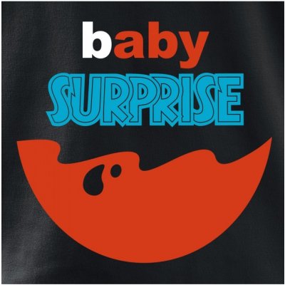 Bezvatriko tričko Baby Surprise černá