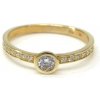 Prsteny Pattic prsten ze žlutého zlata se středovým zirkonem PR681035001B