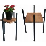 TZB Stojan na květiny TORRE RUSTIC 40 cm hnědý/černý – Zboží Dáma