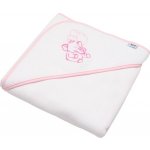 New Baby Dětská froté osuška s výšivkou a kapucí bílá sloník – Zboží Dáma