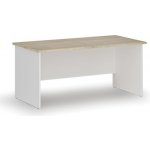 PRIMO Kancelářský psací stůl rovný WHITE, 1600 x 800 mm, bílá/dub přírodní