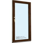Kömmerling balkonové dveře 70 AD OS levé tmavý dub/tmavý dub 90 x 220 cm oboustranná klika + FAB + hliníkový práh – Hledejceny.cz