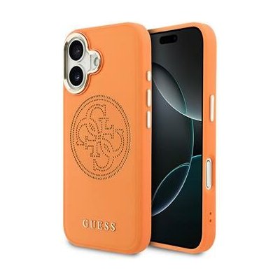 Guess PU Perforated 4G Logo MagSafe Zadní Kryt pro iPhone 17 Orange – Hledejceny.cz