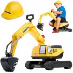 FALK Šlapací traktor Komatsu Pedal backhoe s vlečkou a nakladačem Falk FA-2076M – Hledejceny.cz