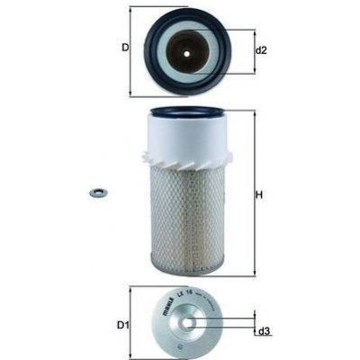 Vzduchový filtr MAHLE LX 16 – Hledejceny.cz