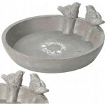 M.A.T. Pítko koupel pro ptáky 23,5 cm x 6,5 cm keramika šedé – Zboží Mobilmania