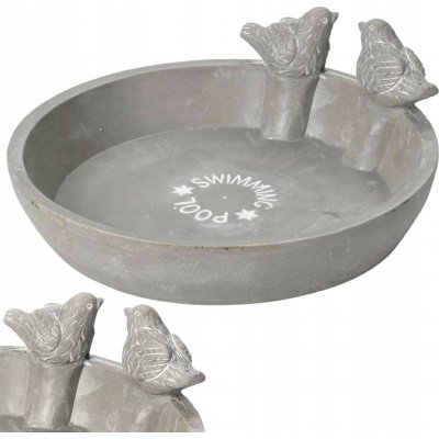 M.A.T. Pítko koupel pro ptáky 23,5 cm x 6,5 cm keramika šedé – Zboží Mobilmania