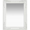 Zrcadlo zahrada-XL barokní styl 50 x 60 cm bílé